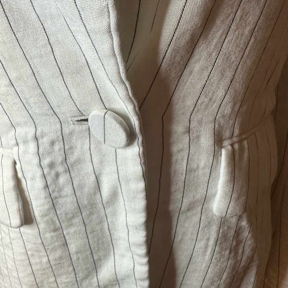 Rachel Zoe linen feel lined blazer size zero eUC - Picture 9 of 9